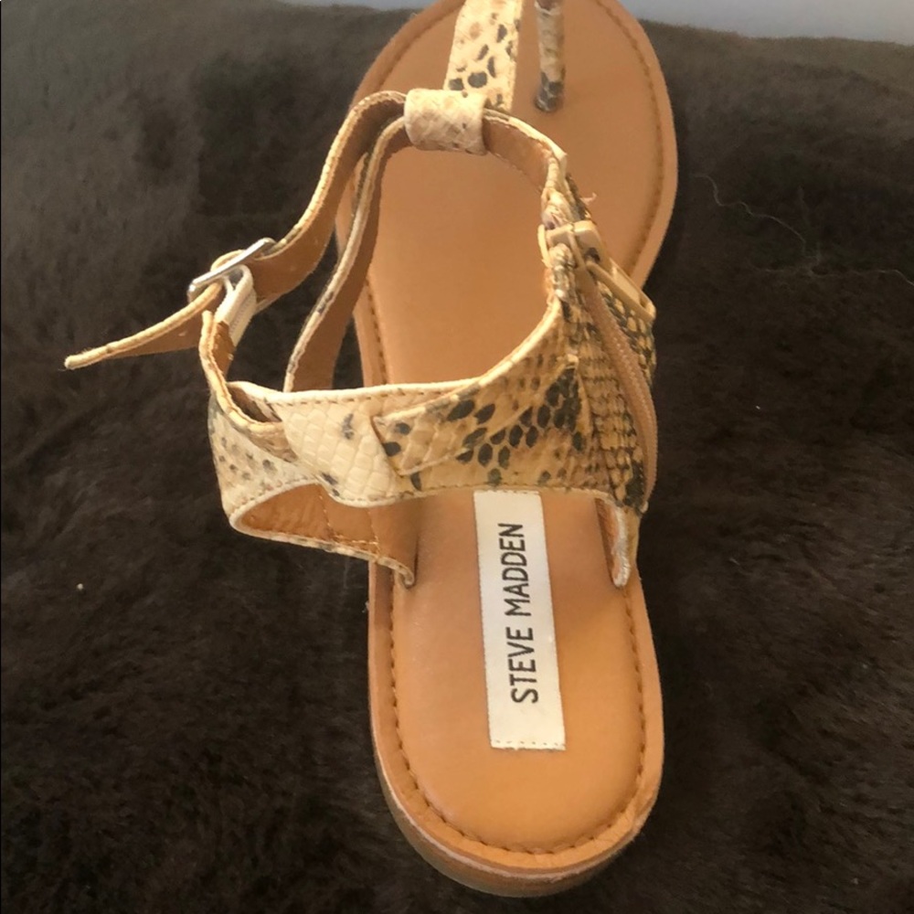 Steve Madden Python & Rhinestone Thong Sandals - image 4